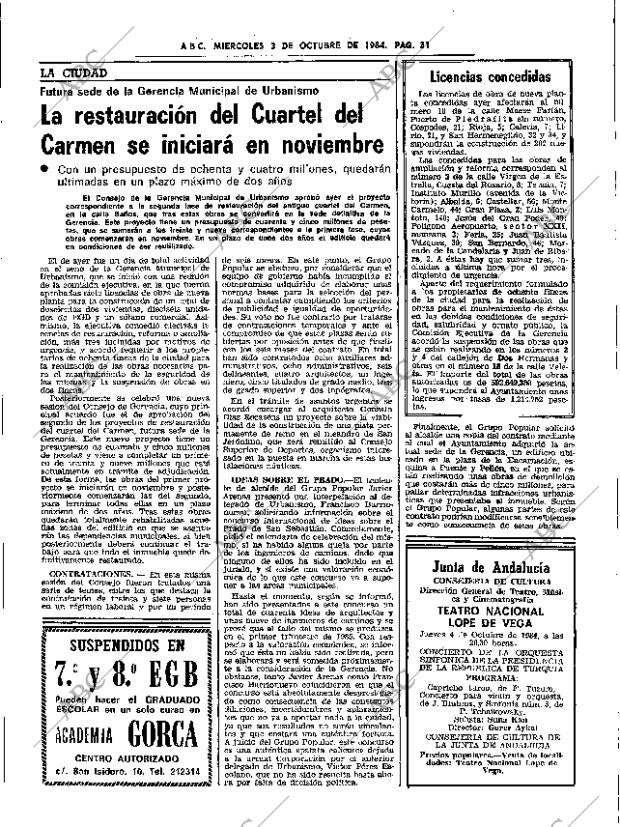 ABC SEVILLA 03-10-1984 página 31