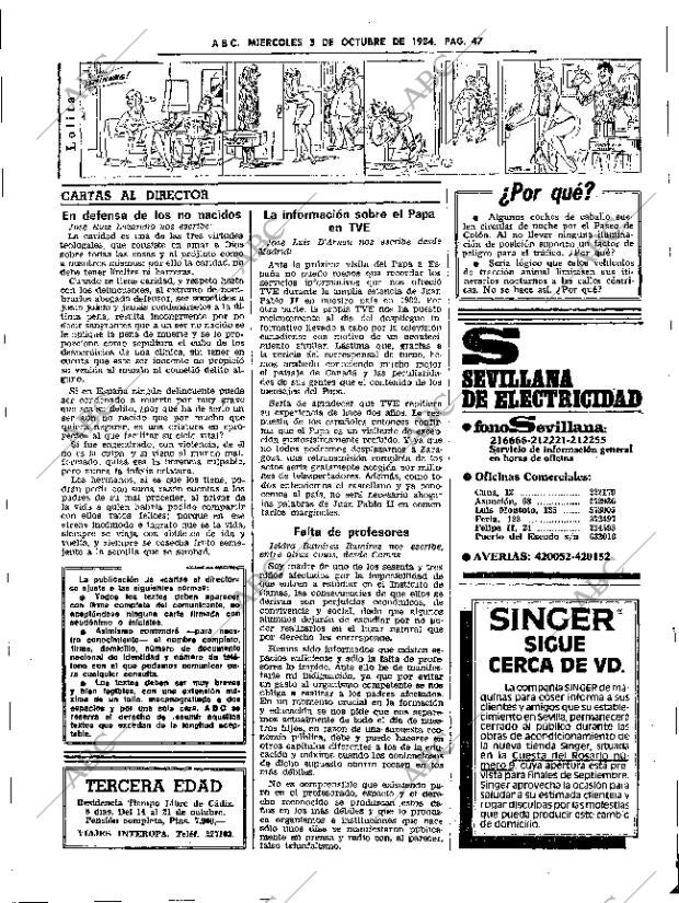 ABC SEVILLA 03-10-1984 página 47