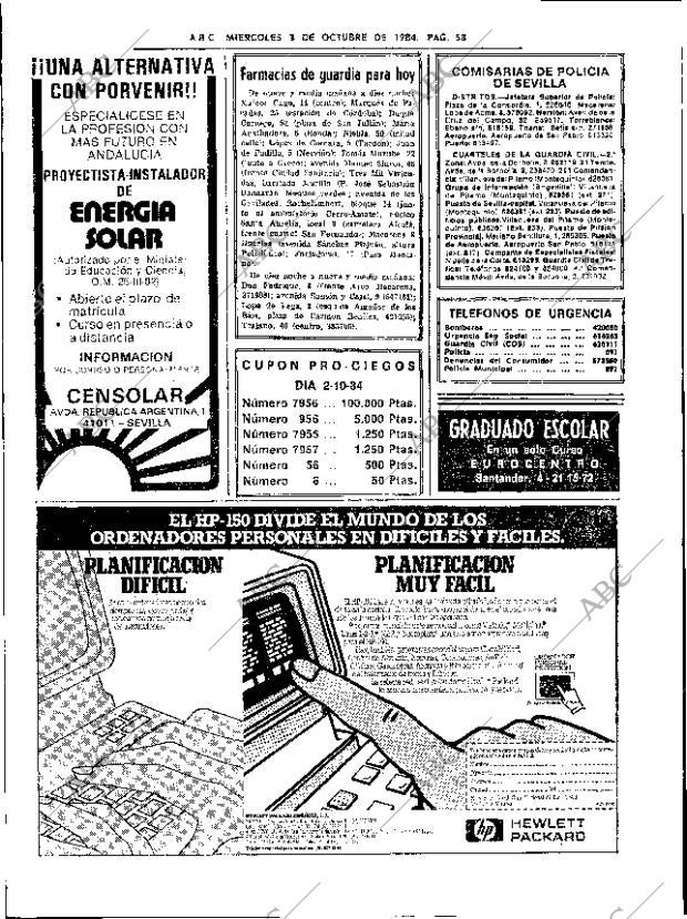 ABC SEVILLA 03-10-1984 página 58