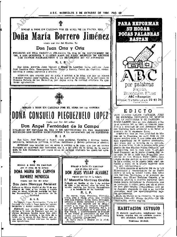 ABC SEVILLA 03-10-1984 página 68