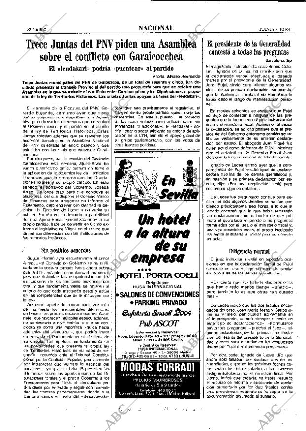 ABC MADRID 04-10-1984 página 22