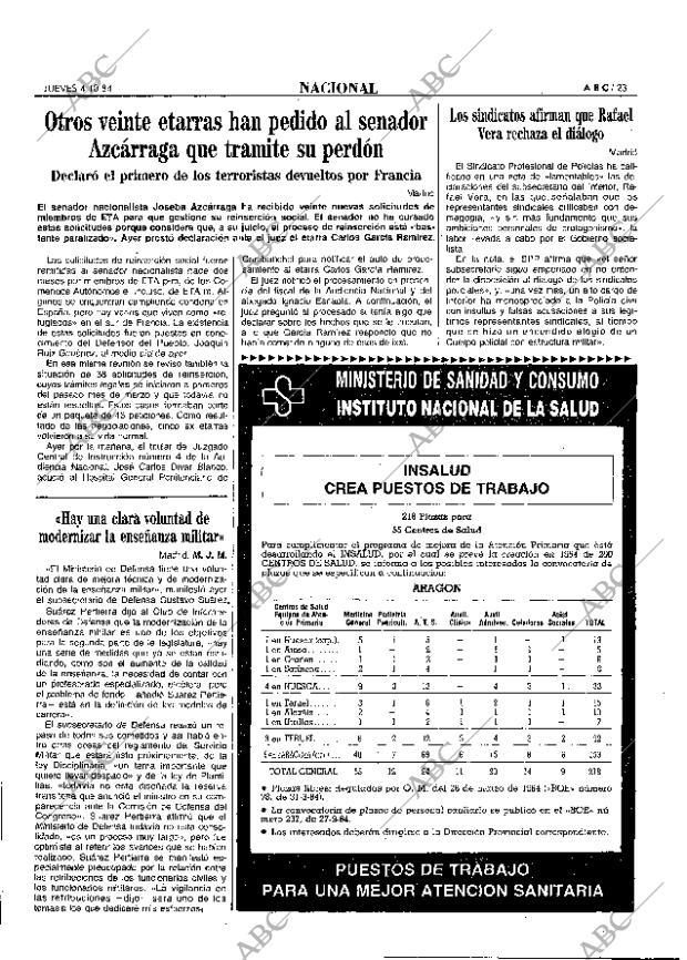 ABC MADRID 04-10-1984 página 23