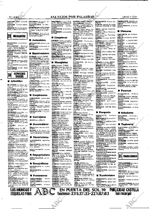 ABC MADRID 04-10-1984 página 94
