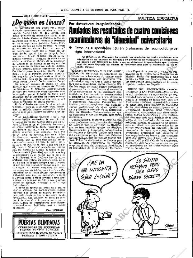 ABC SEVILLA 04-10-1984 página 18