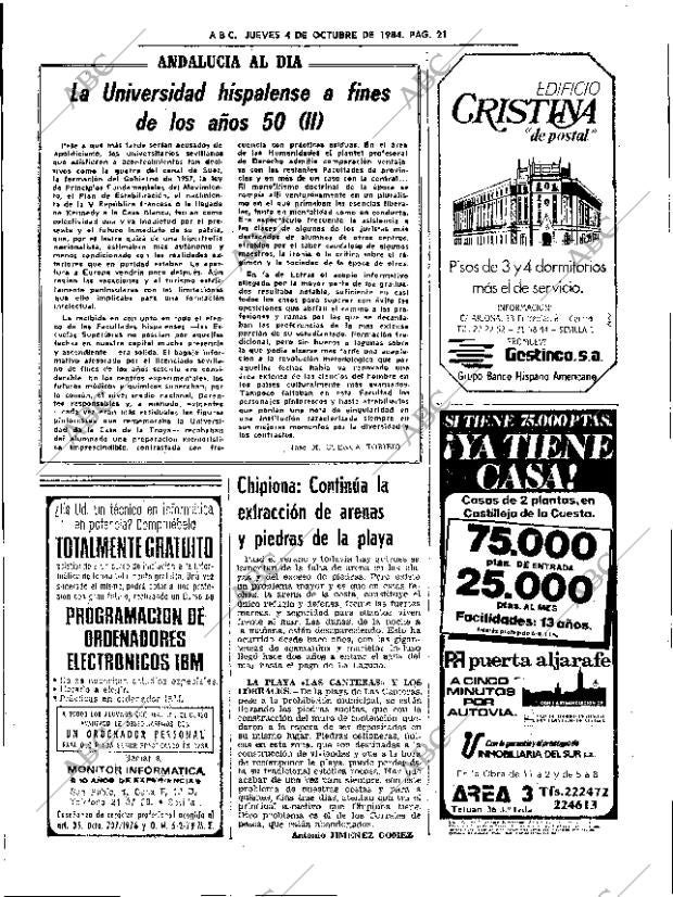 ABC SEVILLA 04-10-1984 página 21