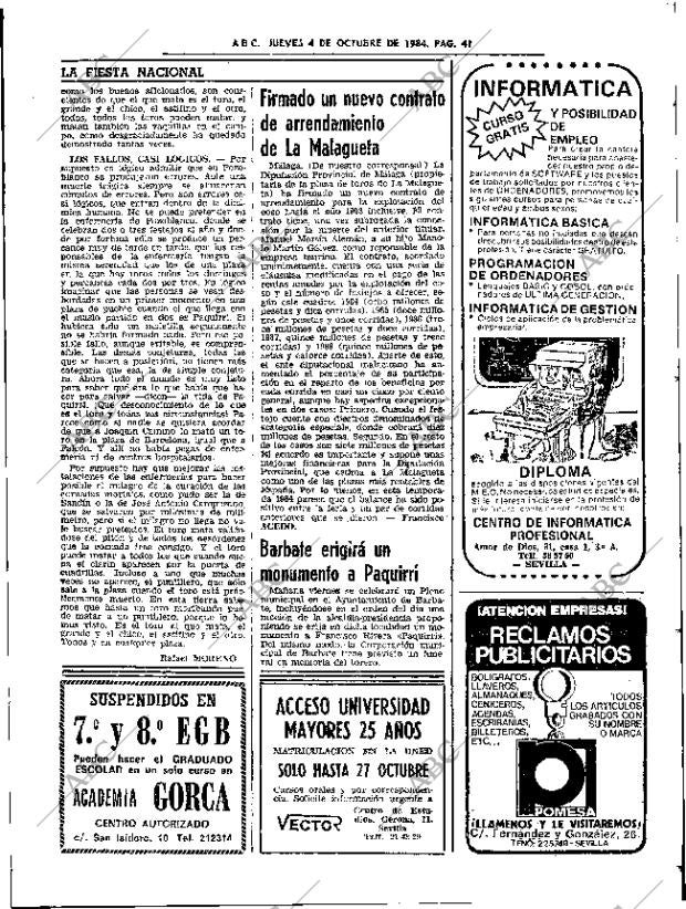 ABC SEVILLA 04-10-1984 página 41
