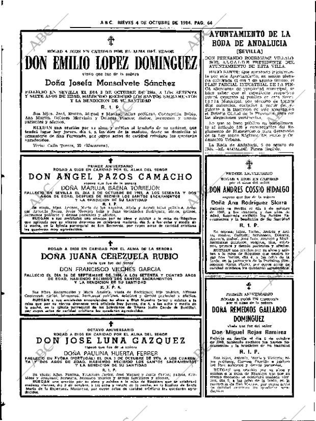 ABC SEVILLA 04-10-1984 página 64