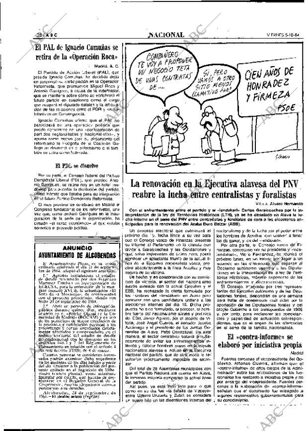 ABC MADRID 05-10-1984 página 28