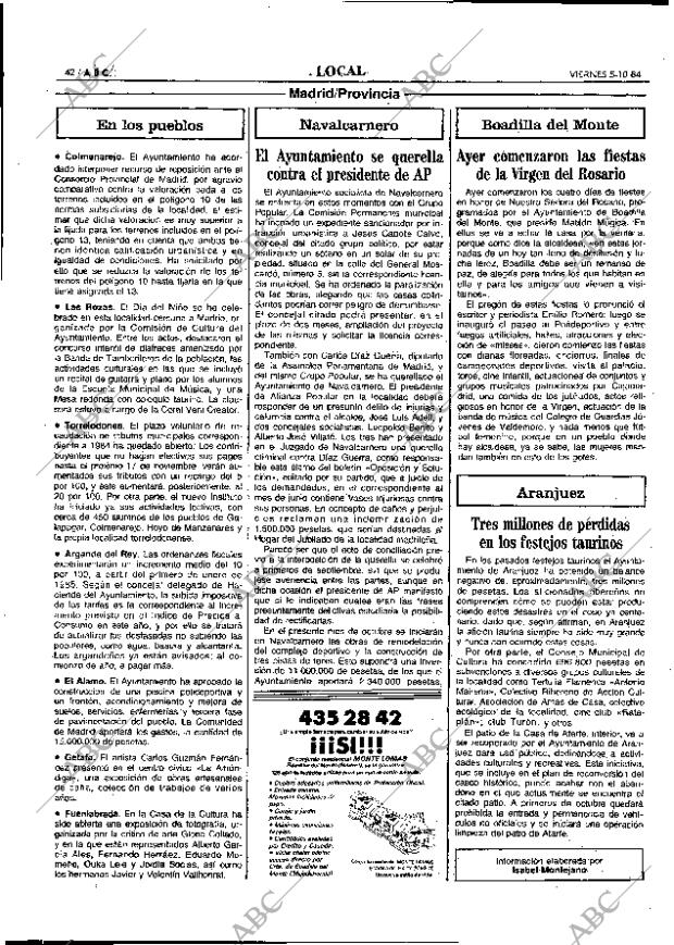 ABC MADRID 05-10-1984 página 42