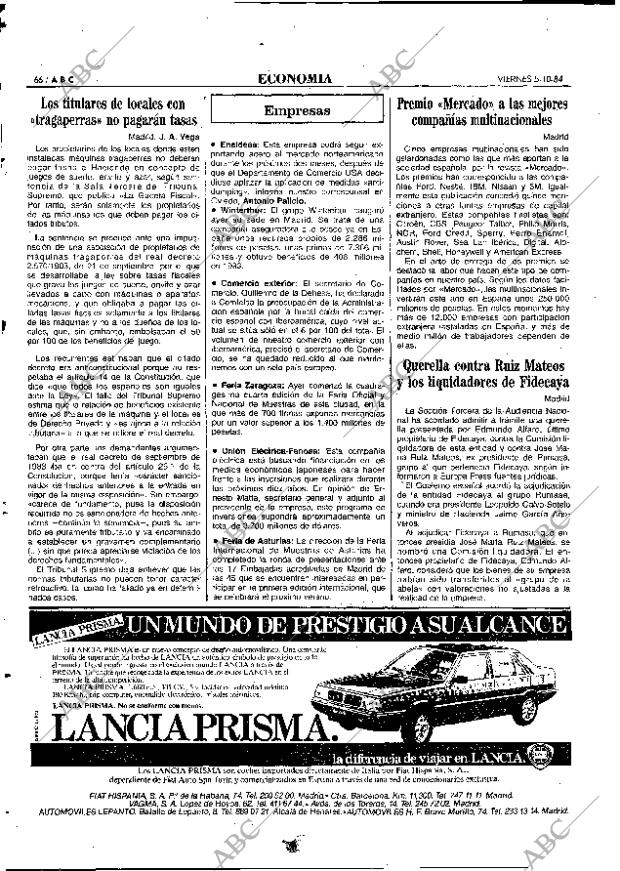 ABC MADRID 05-10-1984 página 66