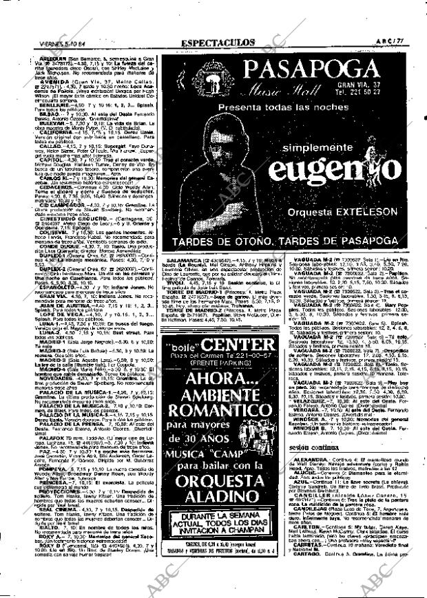 ABC MADRID 05-10-1984 página 77
