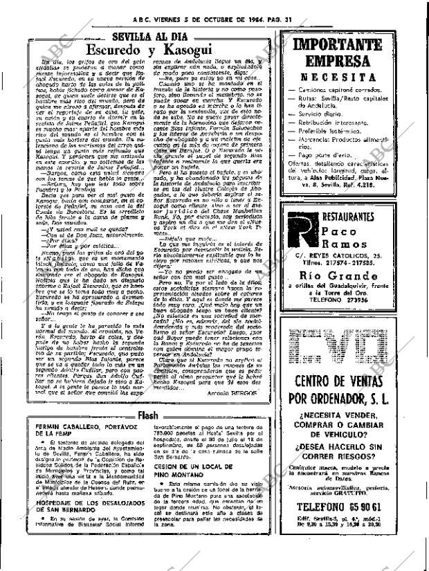 ABC SEVILLA 05-10-1984 página 31