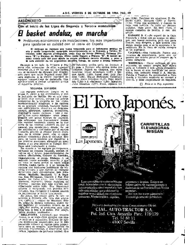 ABC SEVILLA 05-10-1984 página 49
