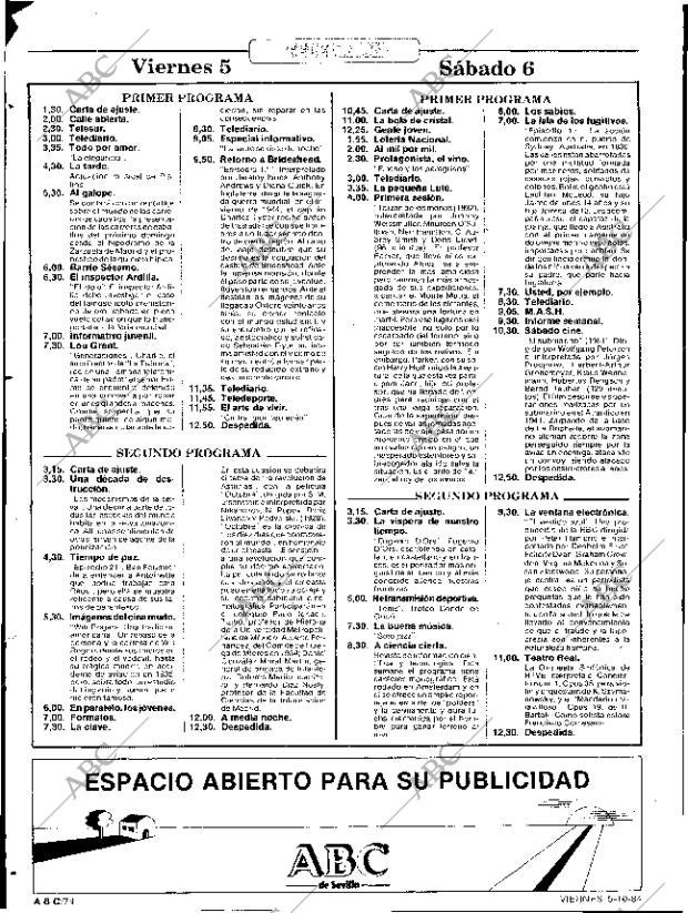 ABC SEVILLA 05-10-1984 página 74