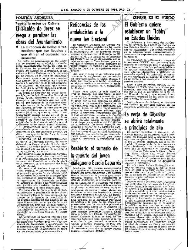 ABC SEVILLA 06-10-1984 página 22