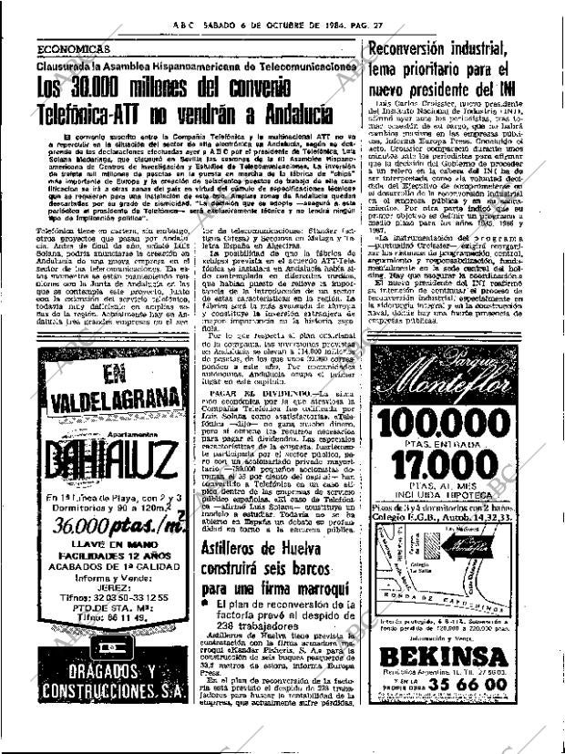 ABC SEVILLA 06-10-1984 página 27