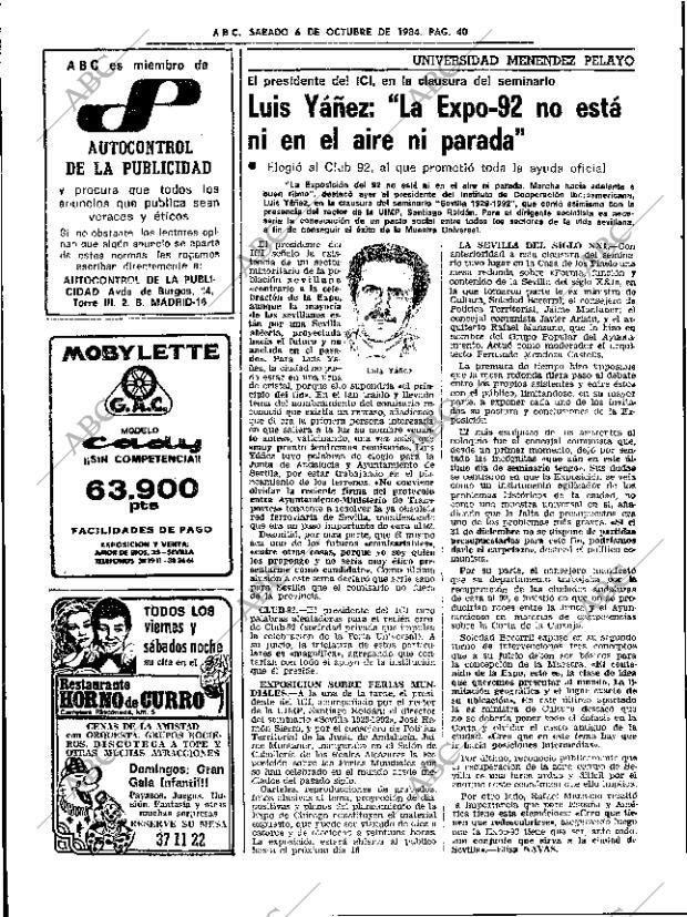 ABC SEVILLA 06-10-1984 página 40