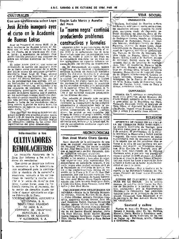 ABC SEVILLA 06-10-1984 página 48