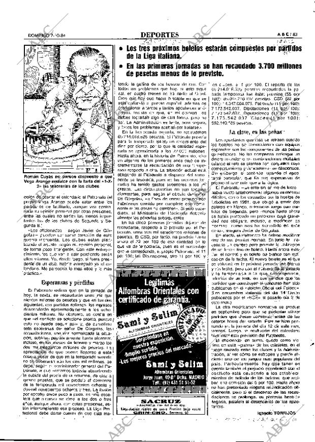 ABC MADRID 07-10-1984 página 83
