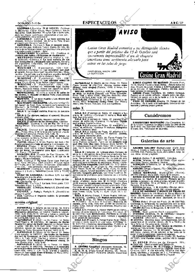 ABC MADRID 07-10-1984 página 89