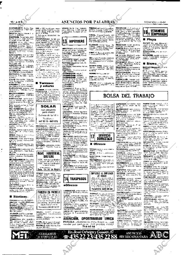 ABC MADRID 07-10-1984 página 98