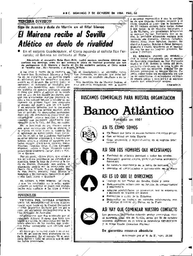 ABC SEVILLA 07-10-1984 página 63