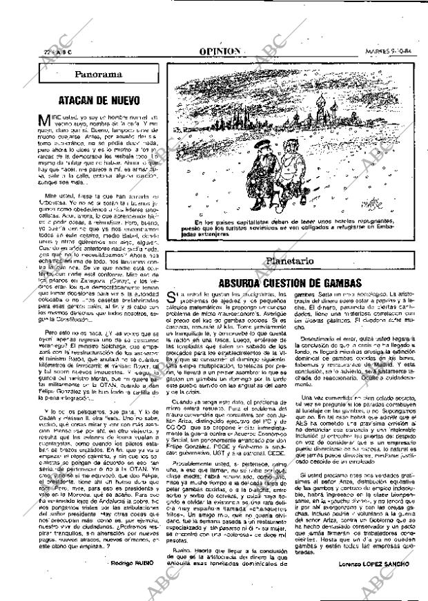 ABC MADRID 09-10-1984 página 22