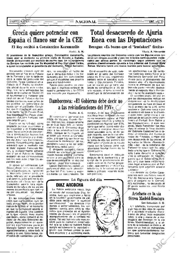 ABC MADRID 09-10-1984 página 23