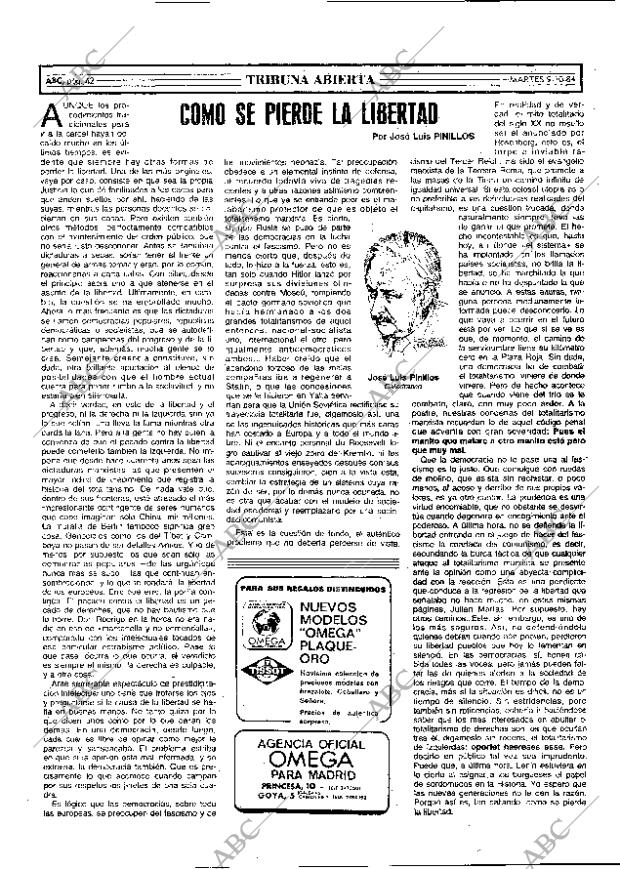 ABC MADRID 09-10-1984 página 42