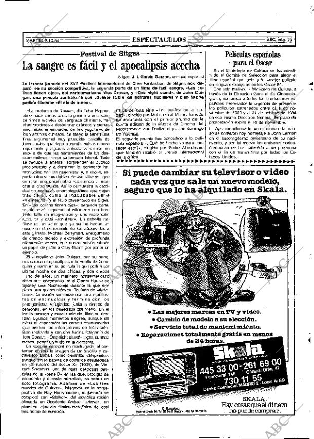 ABC MADRID 09-10-1984 página 73