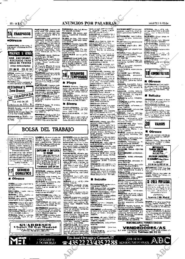 ABC MADRID 09-10-1984 página 88