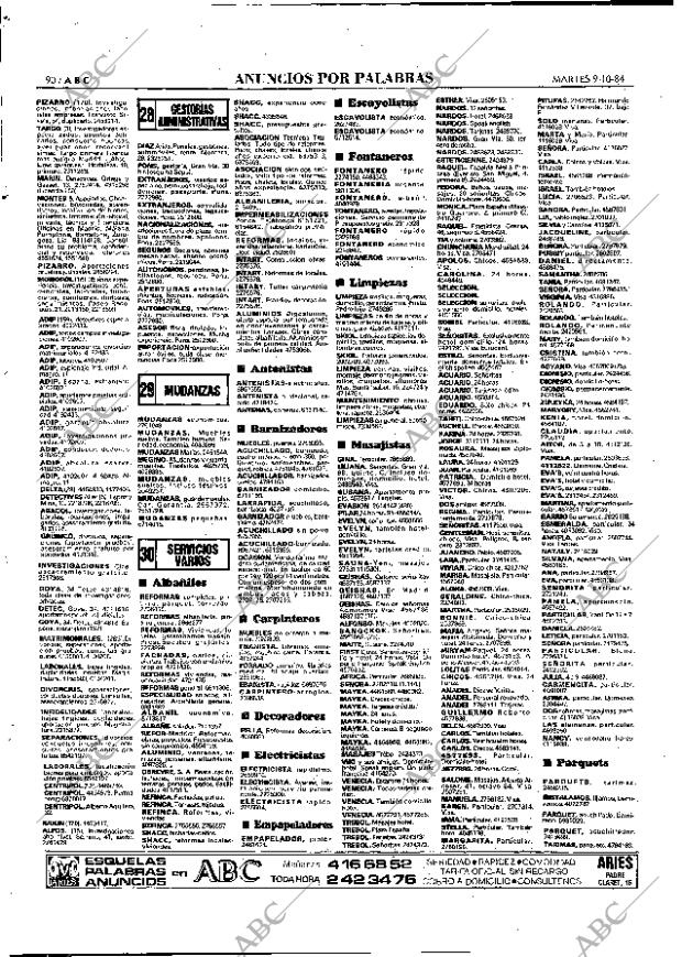 ABC MADRID 09-10-1984 página 90