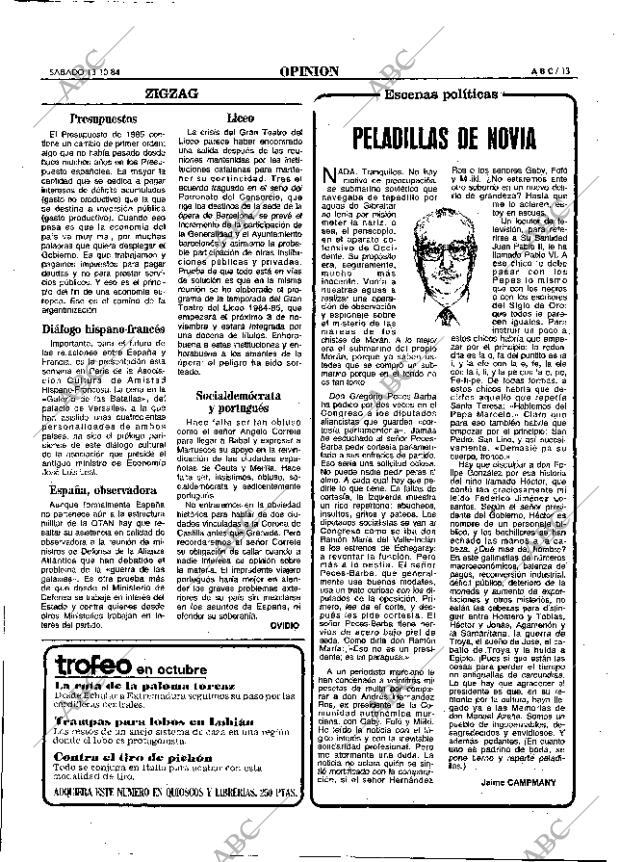 ABC MADRID 13-10-1984 página 13