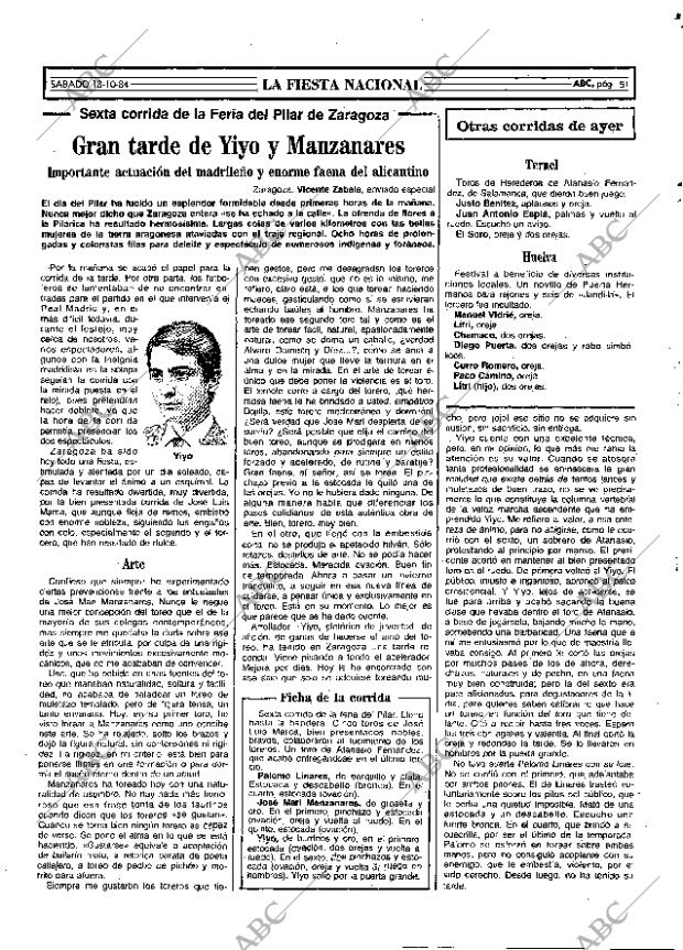 ABC MADRID 13-10-1984 página 51