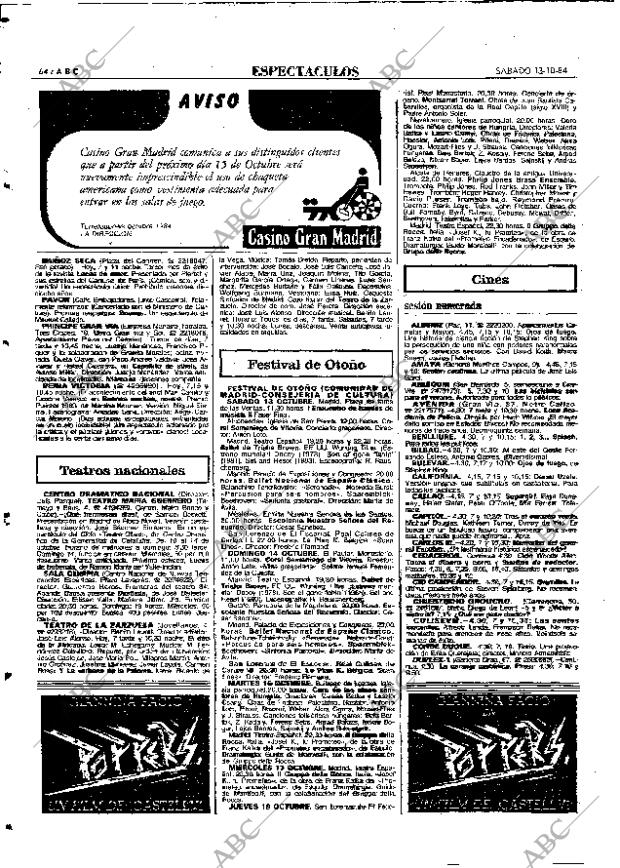 ABC MADRID 13-10-1984 página 64