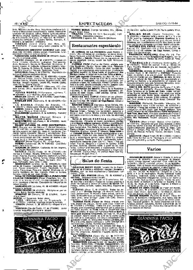 ABC MADRID 13-10-1984 página 68