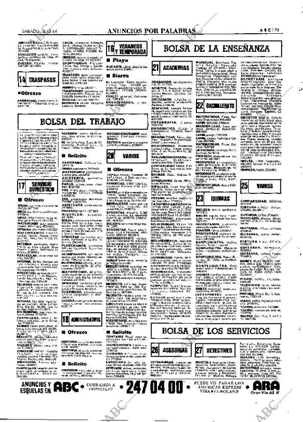ABC MADRID 13-10-1984 página 73