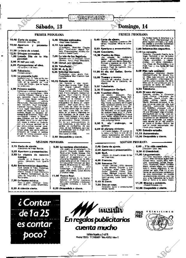 ABC MADRID 13-10-1984 página 86