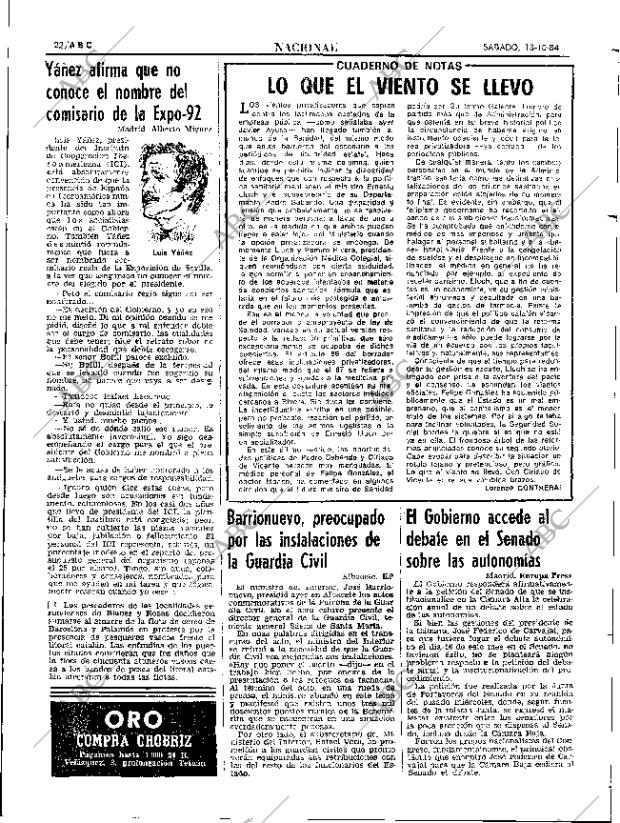 ABC SEVILLA 13-10-1984 página 22