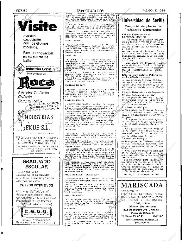 ABC SEVILLA 13-10-1984 página 56