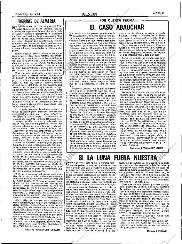 ABC SEVILLA 14-10-1984 página 21