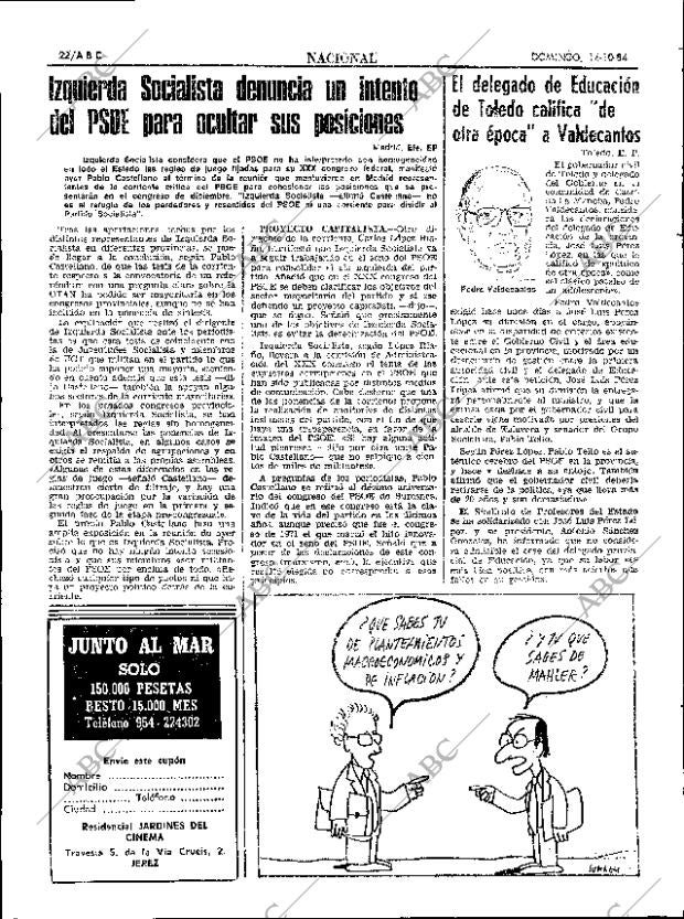 ABC SEVILLA 14-10-1984 página 22