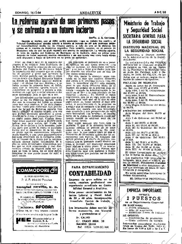 ABC SEVILLA 14-10-1984 página 33
