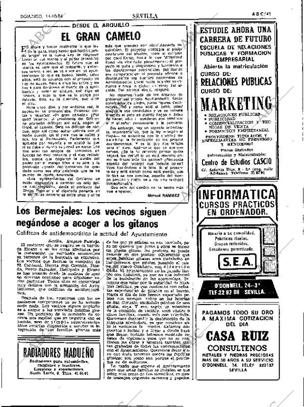 ABC SEVILLA 14-10-1984 página 41