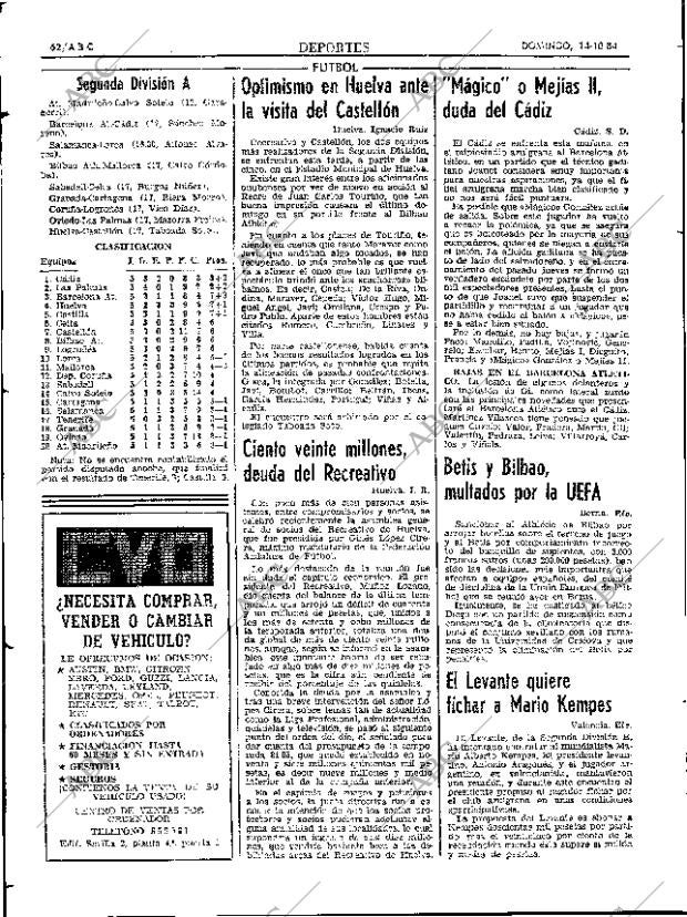 ABC SEVILLA 14-10-1984 página 62