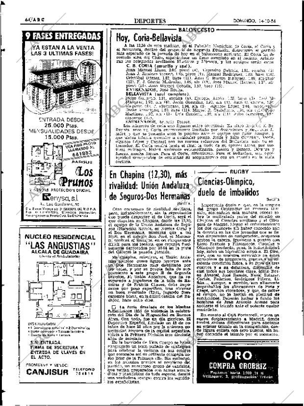ABC SEVILLA 14-10-1984 página 64