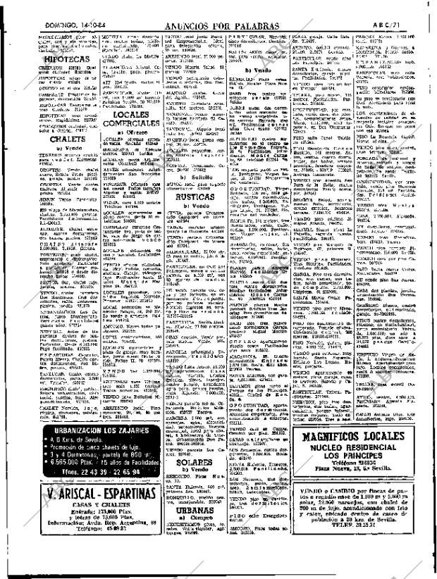 ABC SEVILLA 14-10-1984 página 71