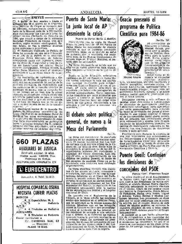ABC SEVILLA 16-10-1984 página 42