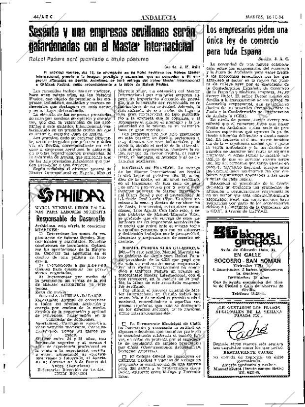 ABC SEVILLA 16-10-1984 página 44
