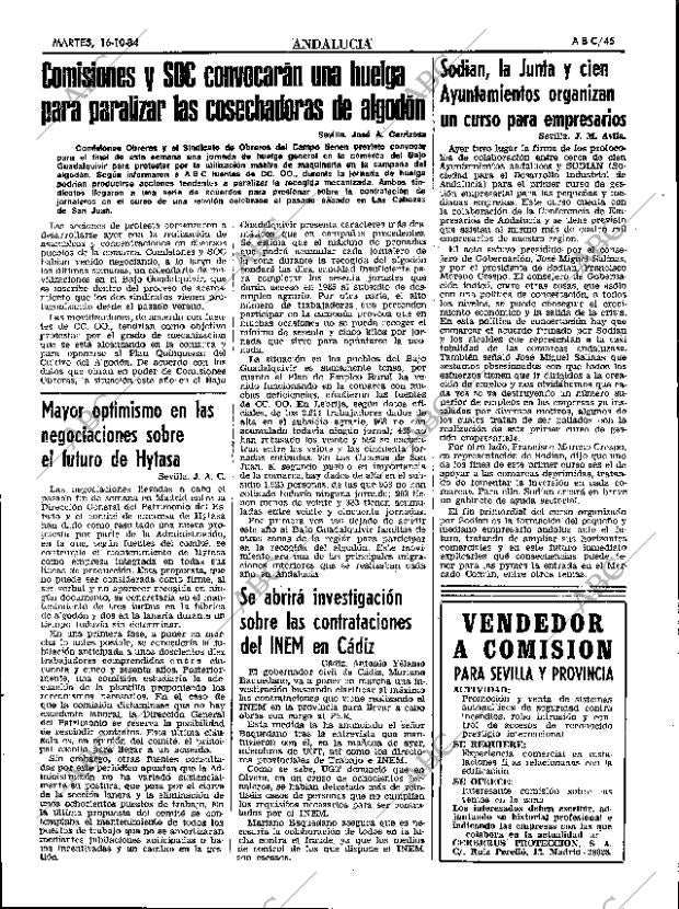 ABC SEVILLA 16-10-1984 página 45